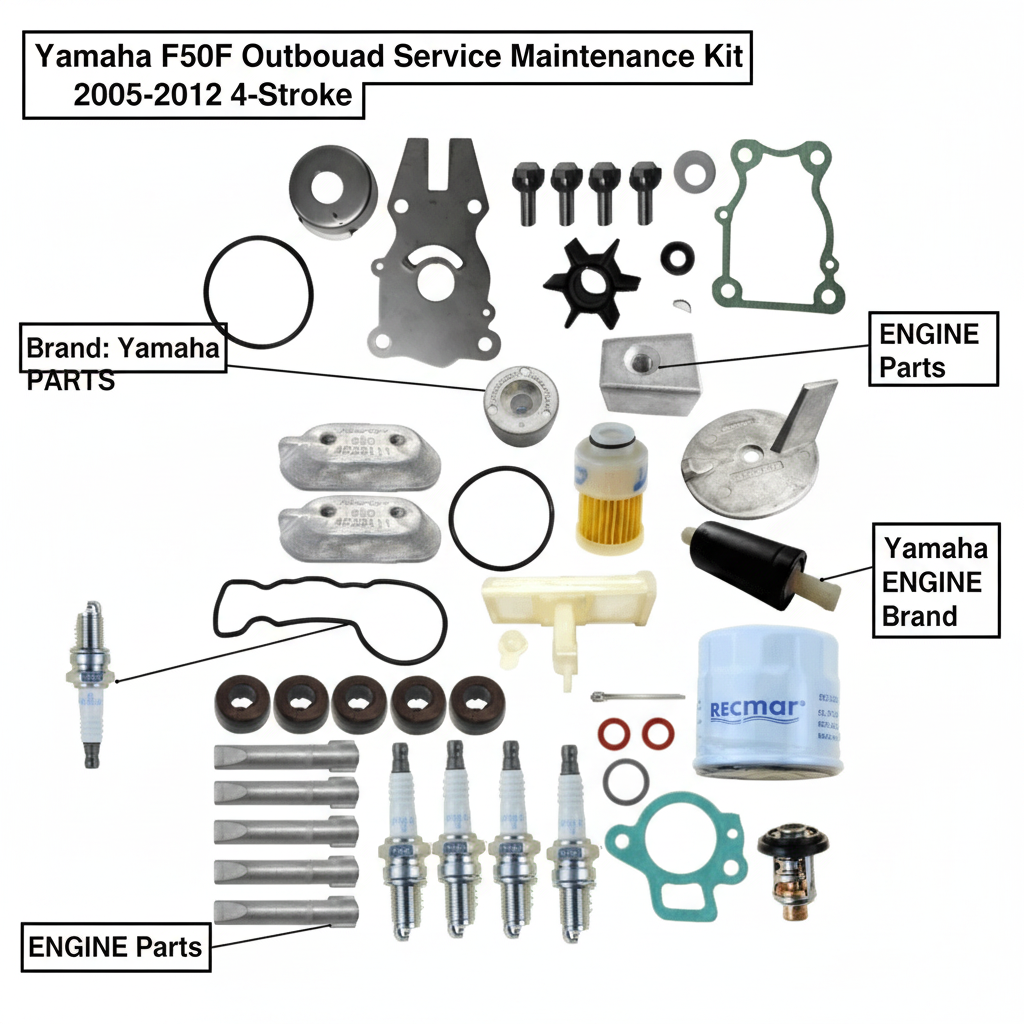 MAINTENANCE KIT for Yamaha F50F (2005-12) | 4Boats - Technical specification image 2