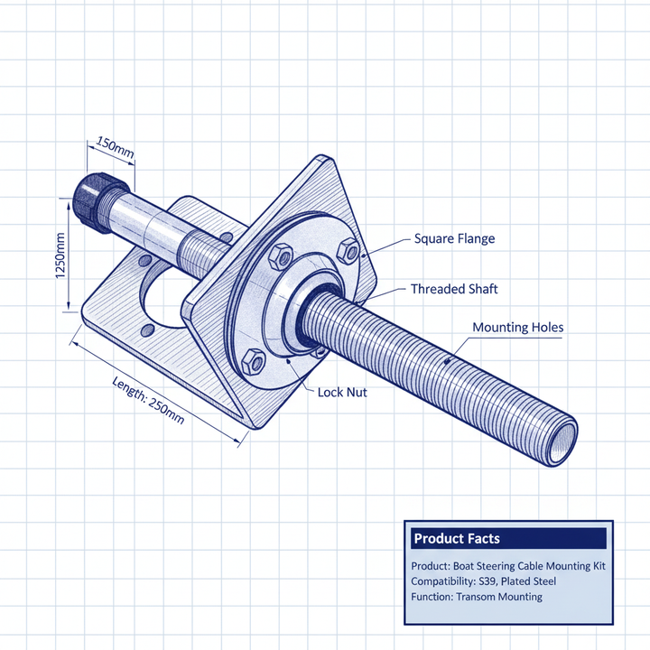 Boat Steering Cable Mounting Kit Surface Transom Brackets S39 S40 S55 Brackets - Technical specification image 3