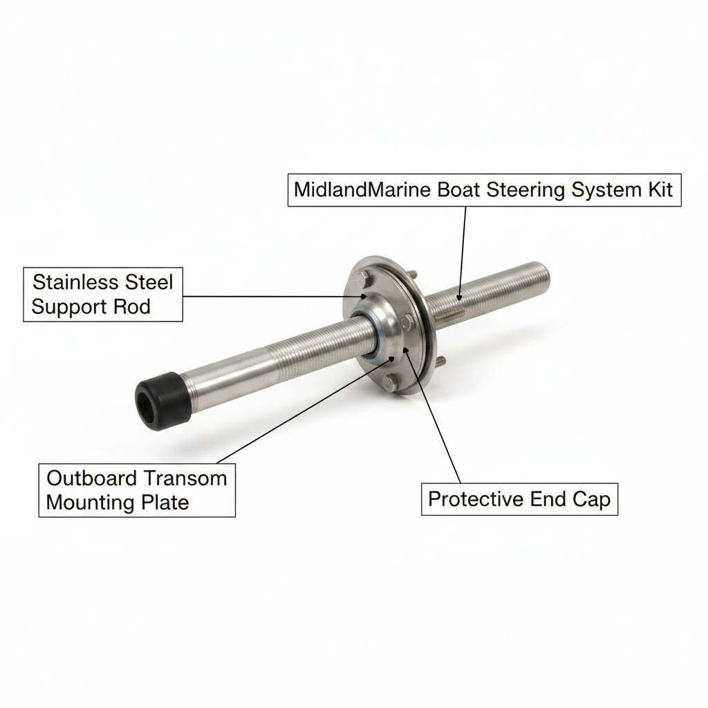 Boat Steering Outboard Splashwell Mounting Kit | 4Boats - UK Stock image 1