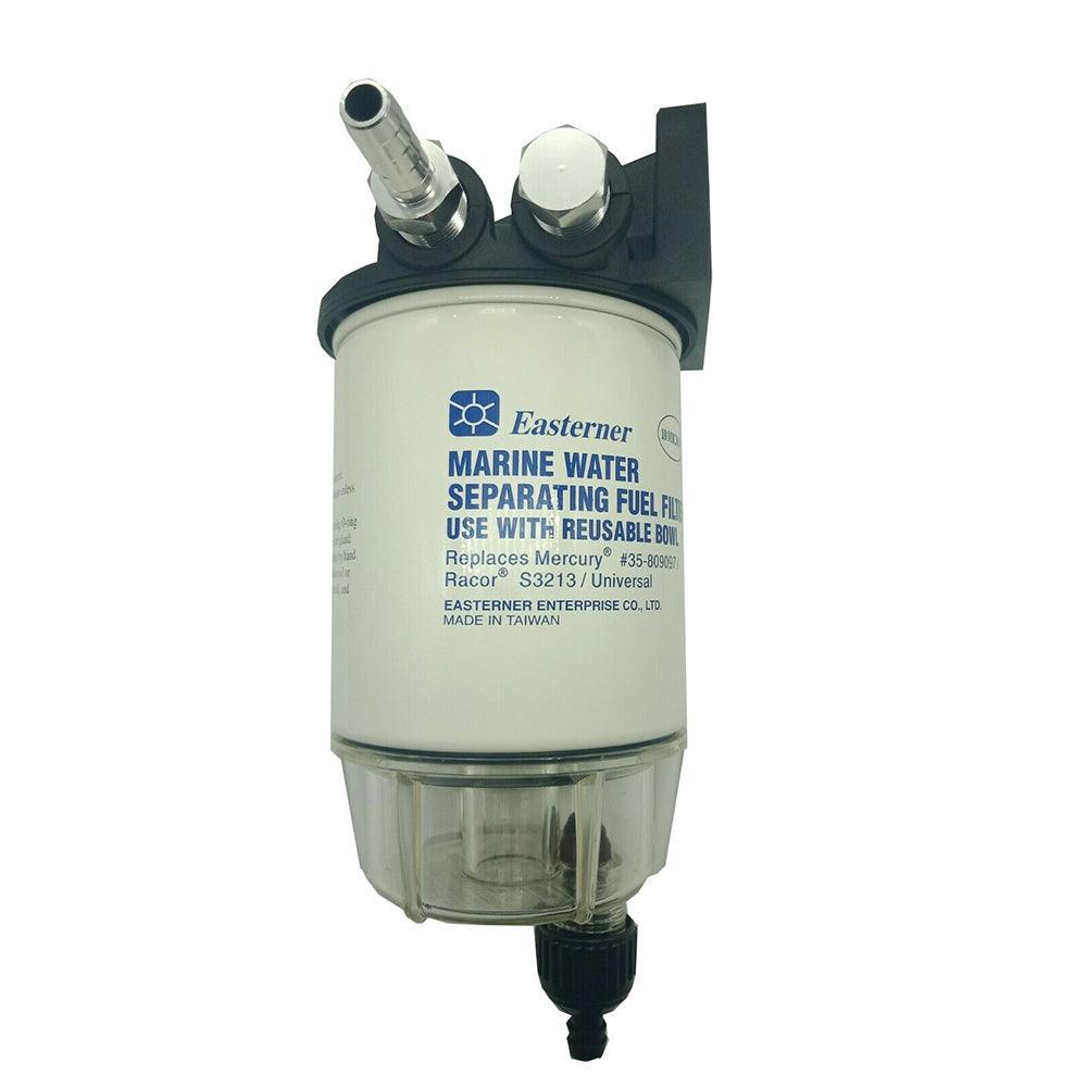 Marine water separator for boats featuring a reusable fuel filter for enhanced fuel safety