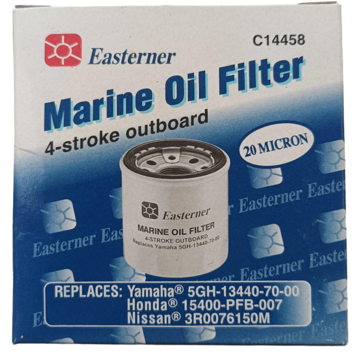 Easterner Marine Oil Filter designed for Honda outboard oil filter applications with 20-micron filtration