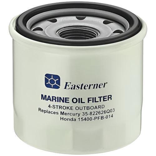 Easterner marine oil filter for 4-stroke outboards, replaces Mercury 35-822626Q03, Honda 15400-PFB-014