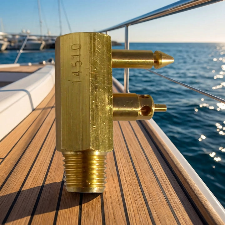 Brass Outboard Fuel Tank Connector for Yamaha Mercury Mariner 1/4" NPT Male