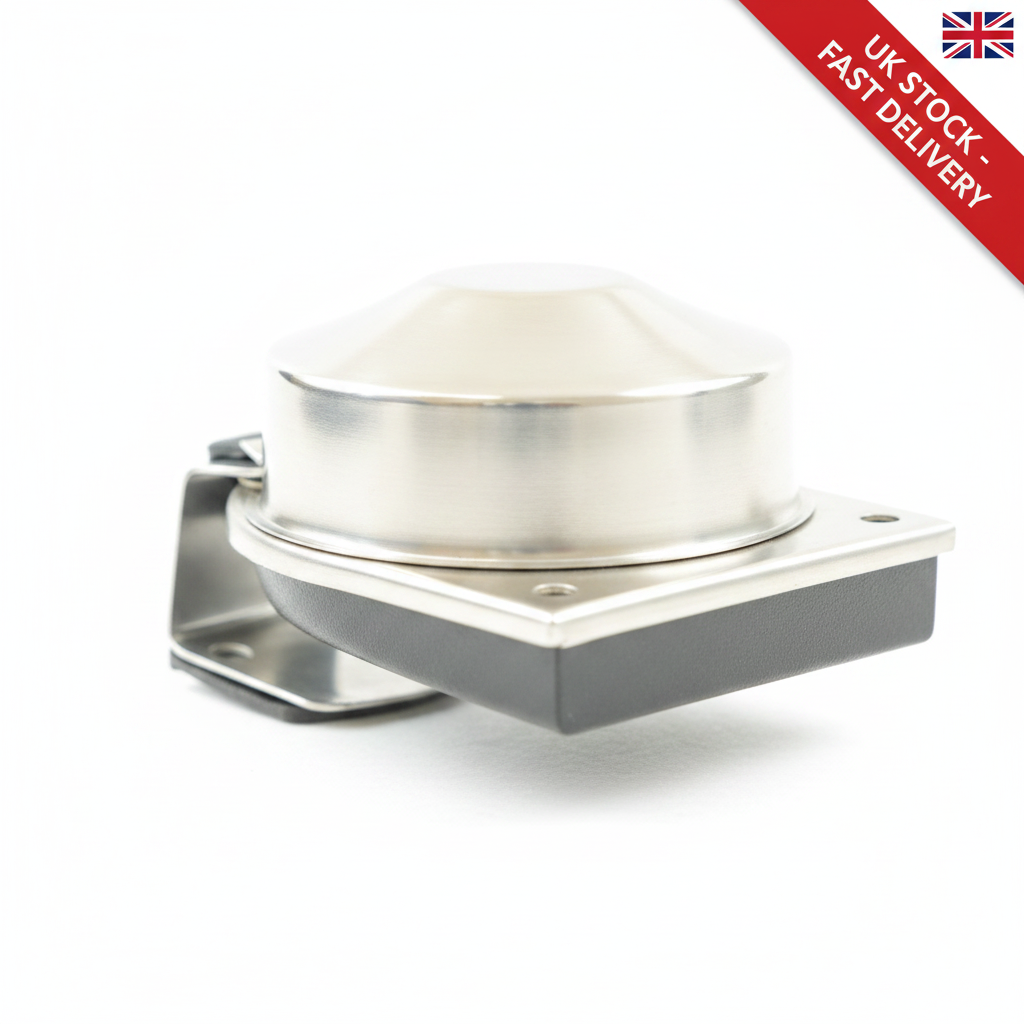 12V Electric Marine Grade Horn Stainless Steel 105dB Boat Caravan MD1137 - UK Stock image 1