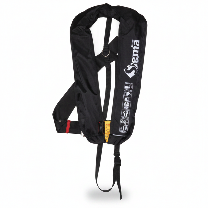 Sigma 170N Automatic Lifejacket with D-ring & Crotch Strap ISO Black 72081 - Alternative angle image 2