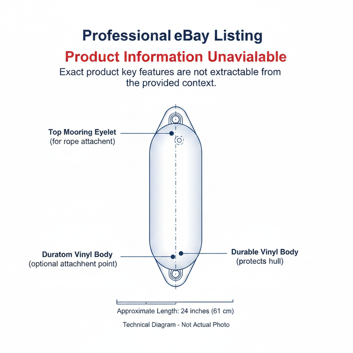 OCEAN Utility U0 Fender 10 × 33 cm White | 4Boats - Technical specification image 3