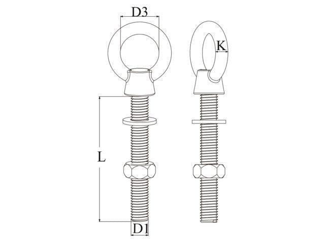 Eye Bolts - stainless steel - 4Boats