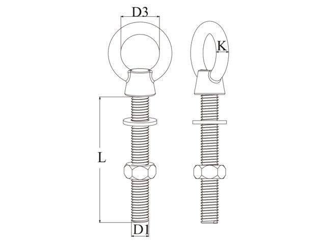 Eye Bolts - stainless steel - 4Boats