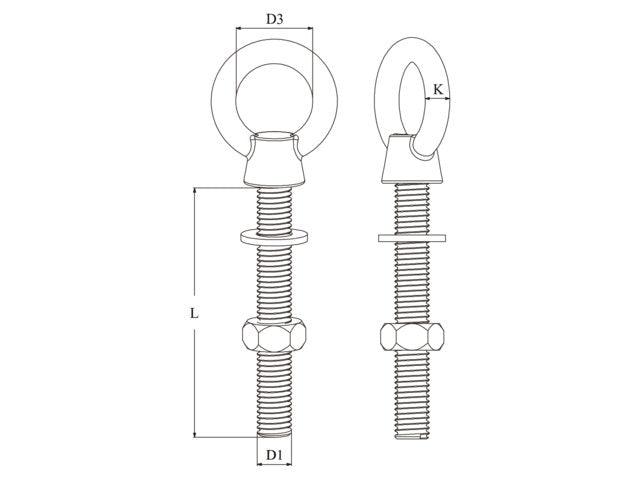 Eye Bolts - stainless steel - 4Boats