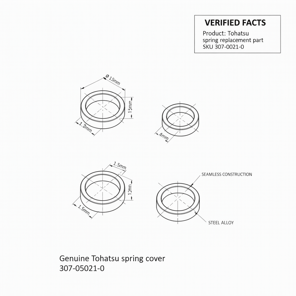 Genuine Tohatsu spring cover replacement part SKU 307-05021-0 - Technical specification image 3