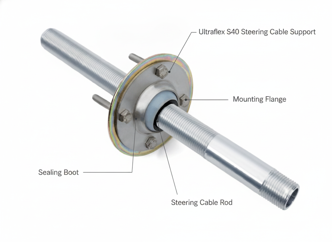 Ultraflex S40 Steering Cable Support - Technical specification image 2