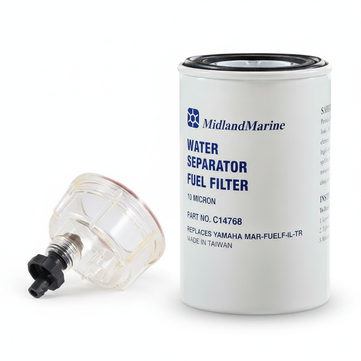 Water Separator Fuel Filter, 10 Micron — Reusable Bowl | 4Boats - Technical specification image 4
