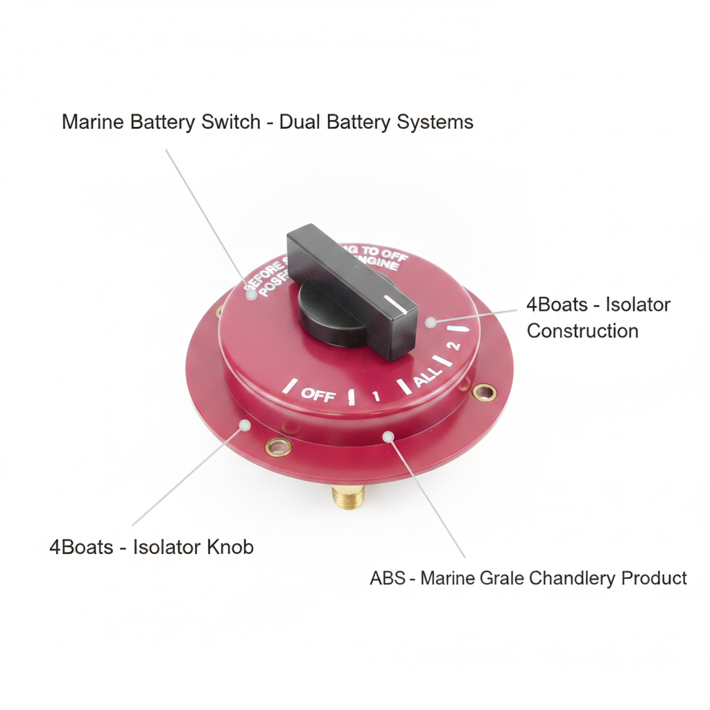 Marine Battery Switch – Rated 100A Continuous at 12V | 4Boats - Technical specification image 2