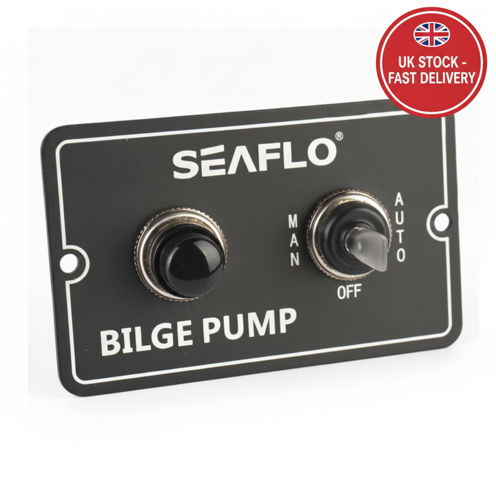 SEAFLO Bilge 3-Way Bilge Switch Panel 12V/24V | 4Boats - UK Stock image 1