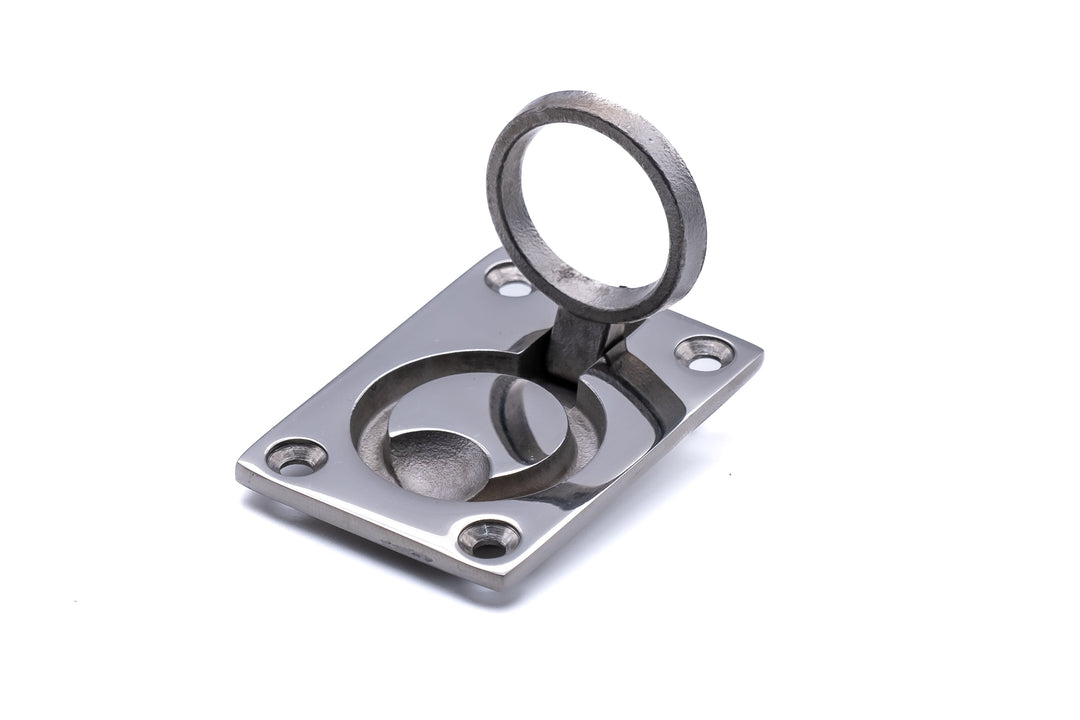 Flush lift ring marine grade stainless steel 316 A4 (O shape lever) - 4Boats