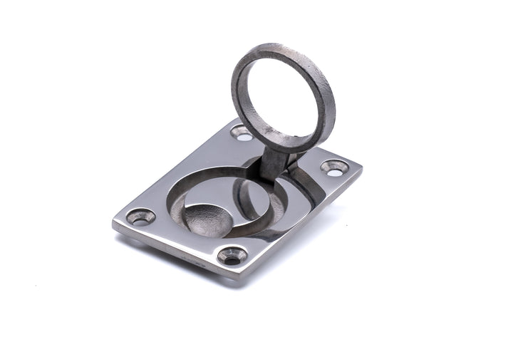 Flush lift ring marine grade stainless steel 316 A4 (O shape lever) - 4Boats