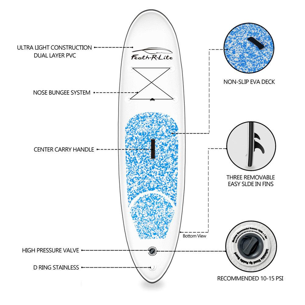 Funwater Ultra Lightweight Paddle Board Light Blue - 4Boats