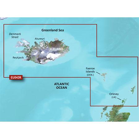 Garmin BlueChart G3 Vision Regular Area - VEU043R Iceland to Orkney - 4Boats