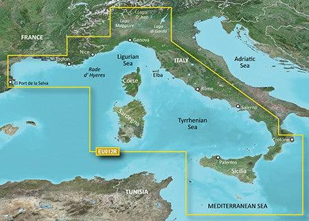 Garmin BlueChart G3 Vision - VEU012R: Mediterranean Sea Central-West - 4Boats