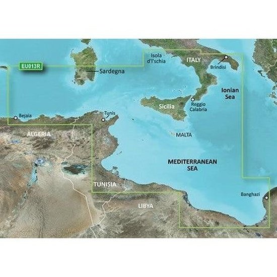 Garmin BlueChart G3 Vision - VEU013R: Italy Southwest & Tunisia - 4Boats