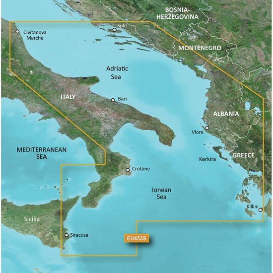 Garmin BlueChart G3 Vision - VEU453S: Adriatic Sea South Coast - 4Boats