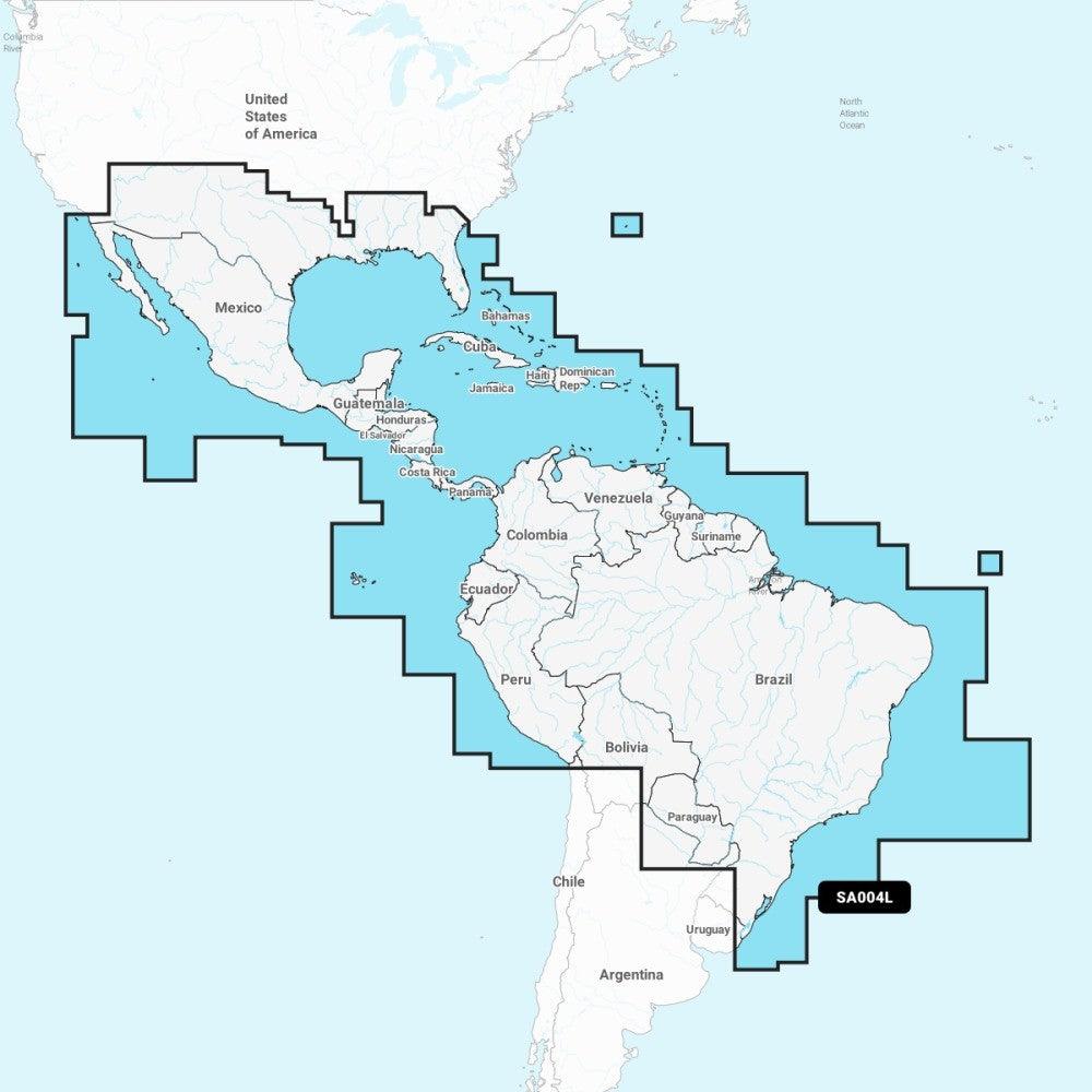 Garmin Navionics + Chart: SA004L - Mexico Caribbean to Brazil - 4Boats