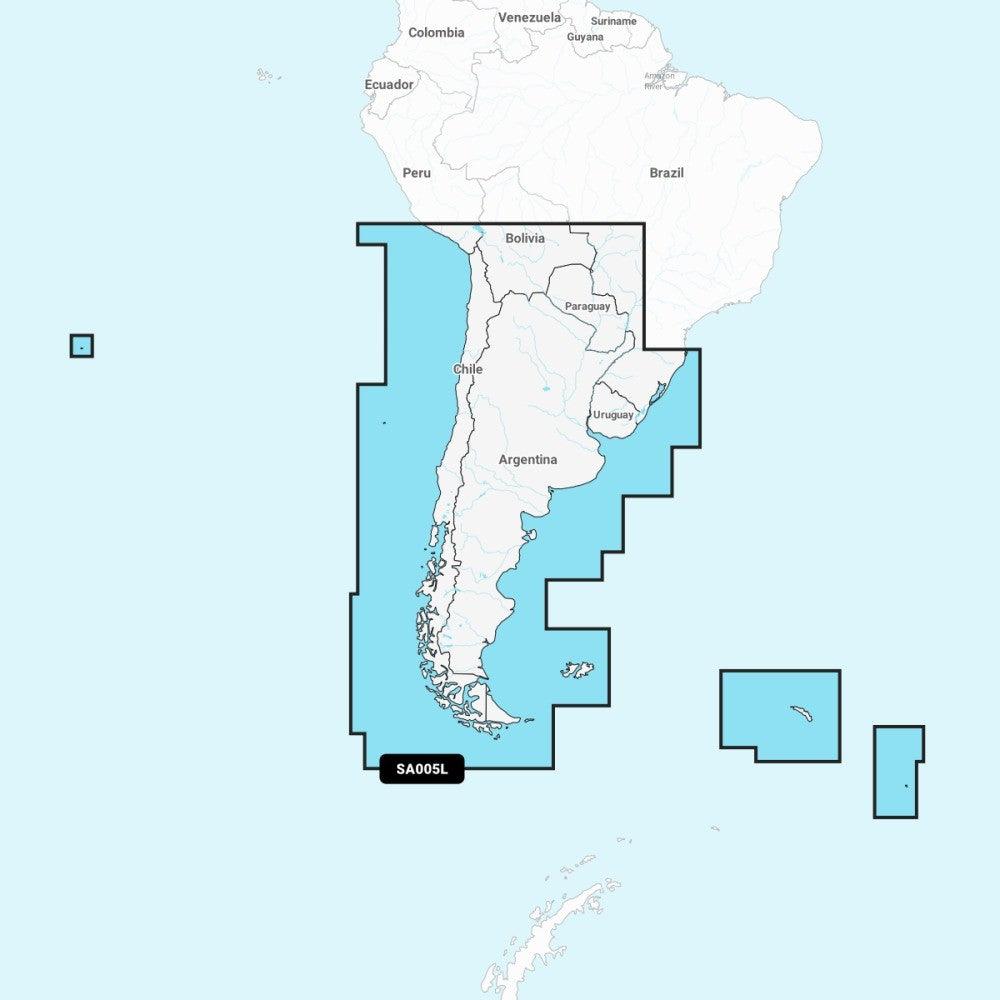 Garmin Navionics + Chart: SA005L - Chile Argentina & Easter Isl - 4Boats