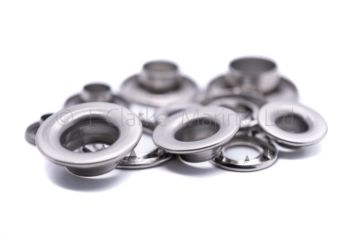 Grommets eyelets marine grade stainless steel rolled rim heavy duty 7mm - 16mm - 4Boats