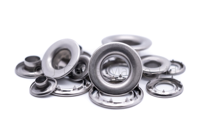 Grommets eyelets marine grade stainless steel rolled rim heavy duty 7mm - 16mm - 4Boats