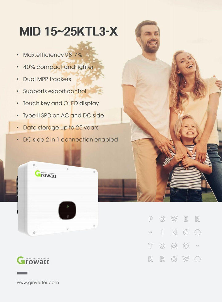 Growatt MID 33 KTL3-X Three Phase Inverter (3x MPPT) - 4Boats