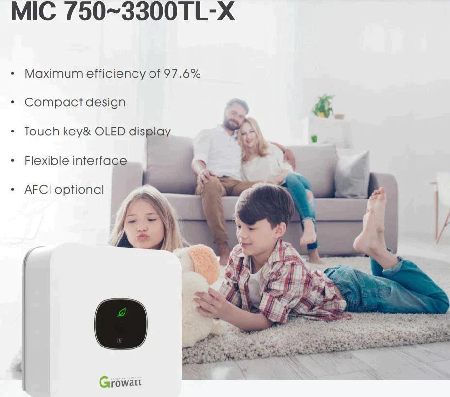 Growatt MIN 2500 TL-X Dual MPPT Single Phase Inverter (inc DC) - 4Boats