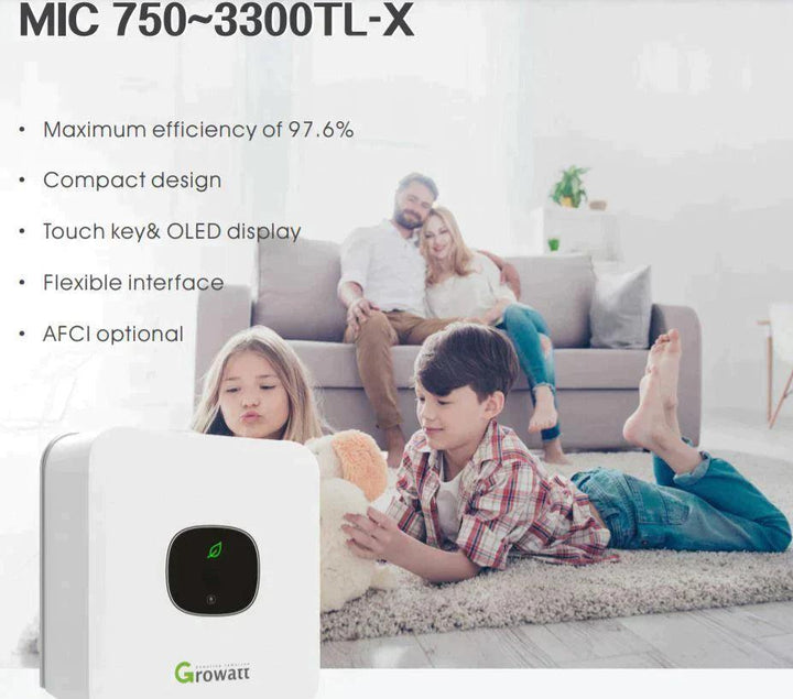 Growatt MIN 2500 TL-X Dual MPPT Single Phase Inverter (inc DC) - 4Boats
