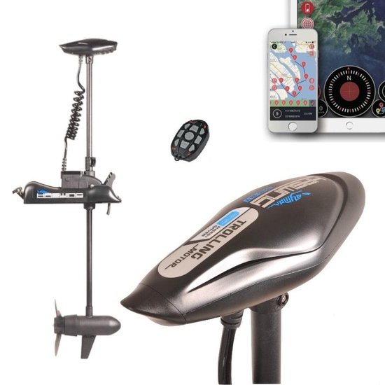 HASWING Cayman B /GPS, Bow Mount Electric Outboard Trolling Motor (New Black) - 4Boats