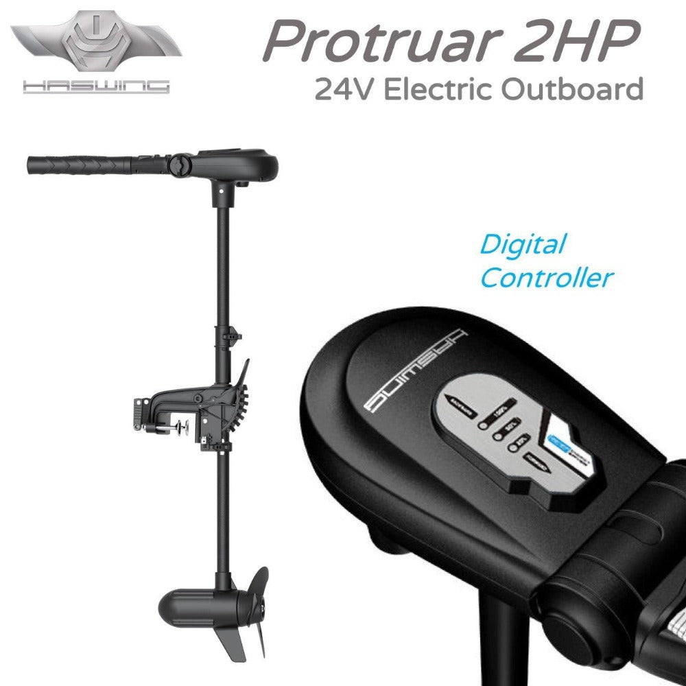 HASWING Protruar 2HP Electric Outboard 24V with Digimax Controller - 4Boats