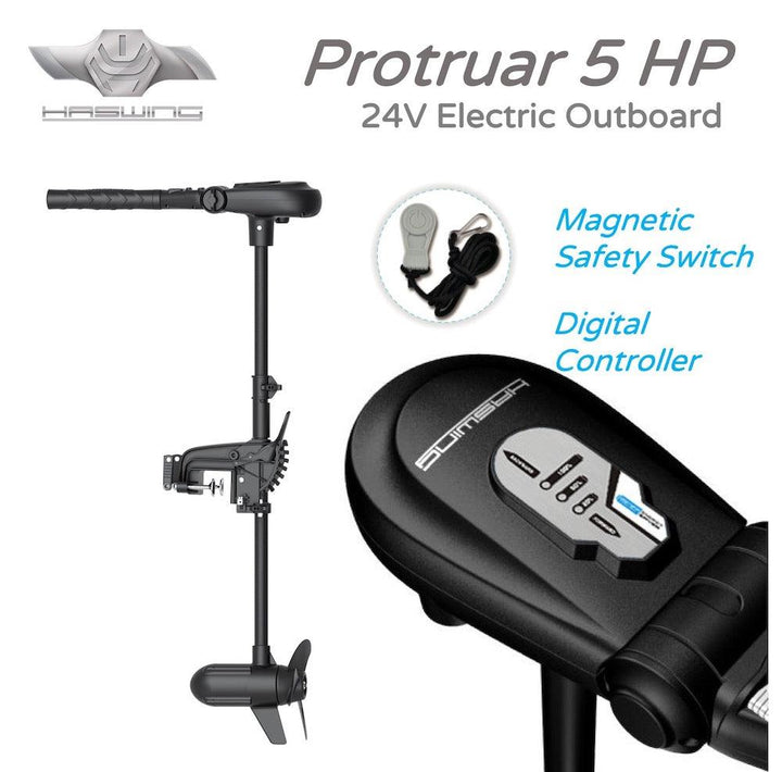 HASWING Protruar 5HP Electric Outboard 24V with Digimax Controller - 4Boats