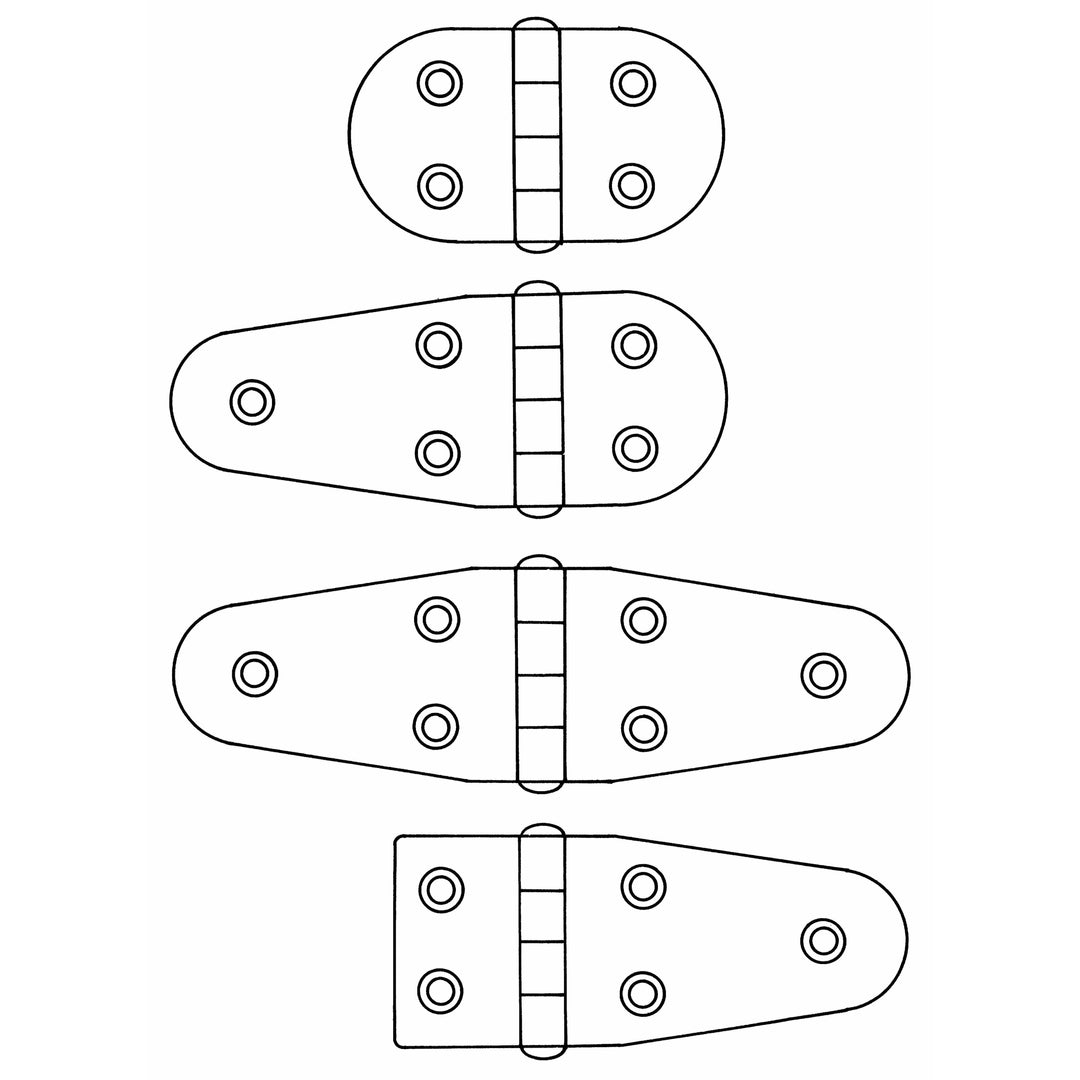 Hinge Rvs 136X38,5X2MM - 4Boats