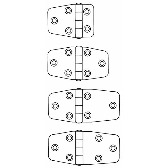 Hinge Rvs 54,5X38,5X2MM - 4Boats