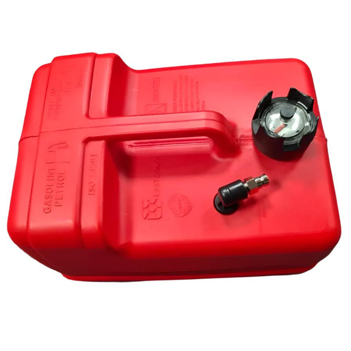 MidlandMarine Honda-compatible outboard fuel tank in red with secure handle and valve for easy refueling