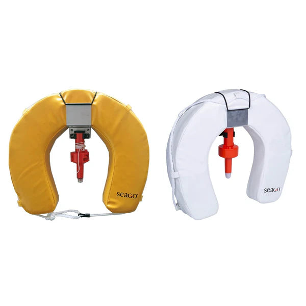 Horseshoe Lifebuoy Complete Set with Bracket & Light