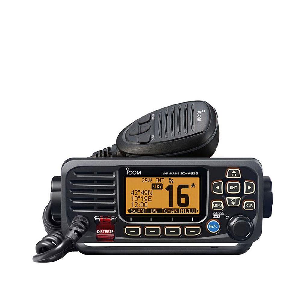 ICOM M330GE VHF DSC Internal and External GPS Antenna - 4Boats