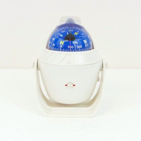 Illuminated Magnetic Navigation Compass – White Large - 4Boats