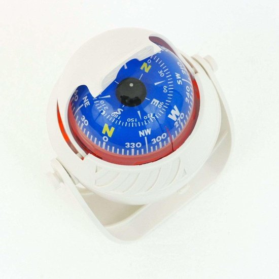 Illuminated Magnetic Navigation Compass – White Large - 4Boats