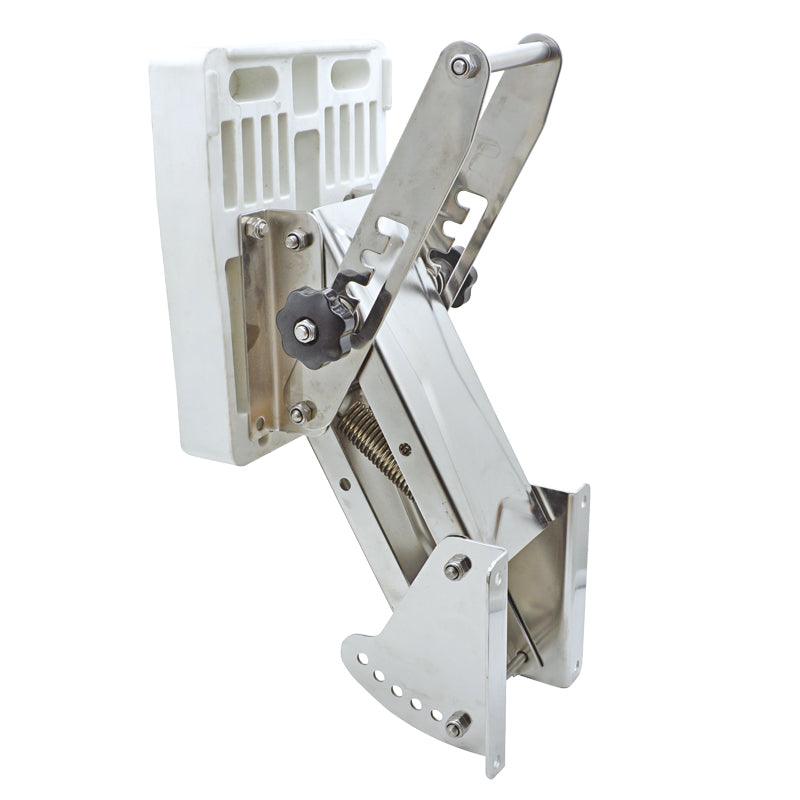 Inox 316 Outboard Bracket with Plastic Pad for engines up to 40kg/20HP - 4Boats