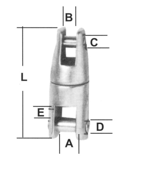 Anchor Chain Connector AISI 316 Stainless Steel 6mm 8mm Chain Lalizas 98076