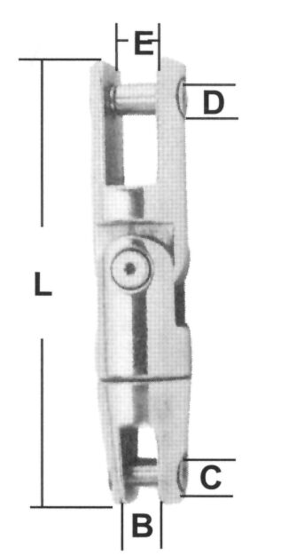Lalizas Double Anchor Chain Connector - Inox 316 - for 6mm / 8mm Chain