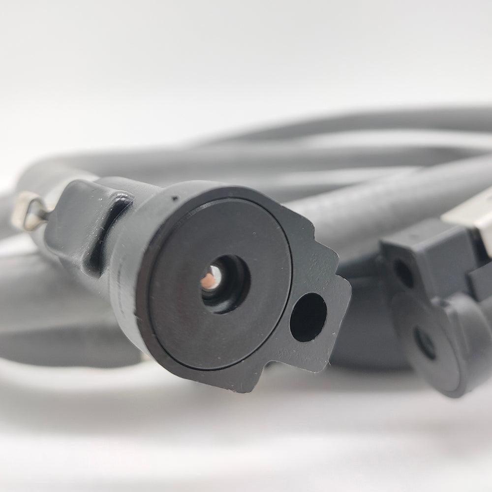 Close-up of Johnson/Evinrude fuel line from MidlandMarine for reliable boat engine maintenance