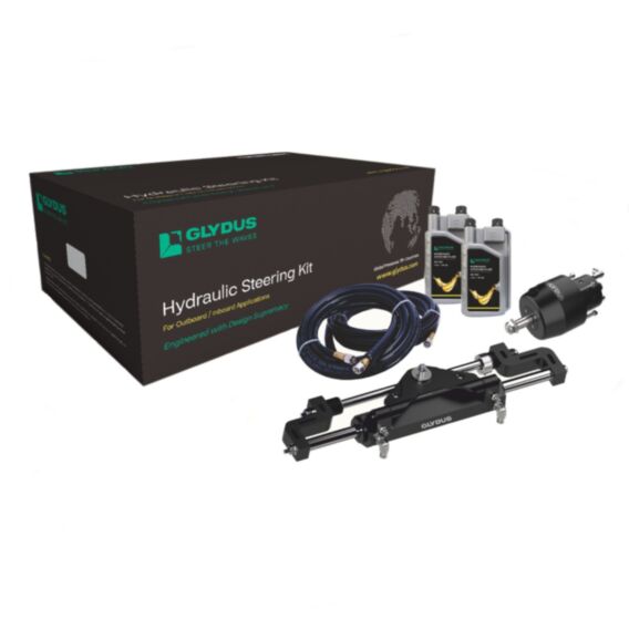Glydus K350 Hydraulic Steering Kit for Single Outboard up to 350HP - 5.3 Turns