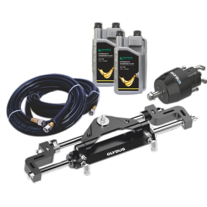 Glydus K175 Hydraulic Outboard Steering Kit for Single Engines Up to 175HP