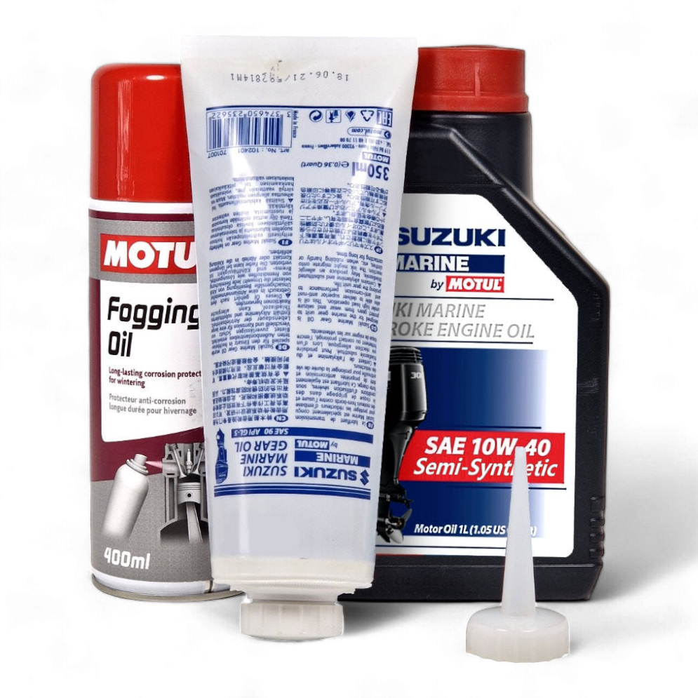 Suzuki DF2.5–DF8 Fluid & Winterising Kit – Engine Oil, Gear Oil – 4Boats