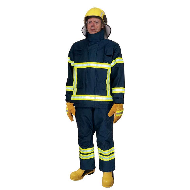 Lalizas SOLAS approved firefighter suit in navy with reflective stripes for safety during emergency response